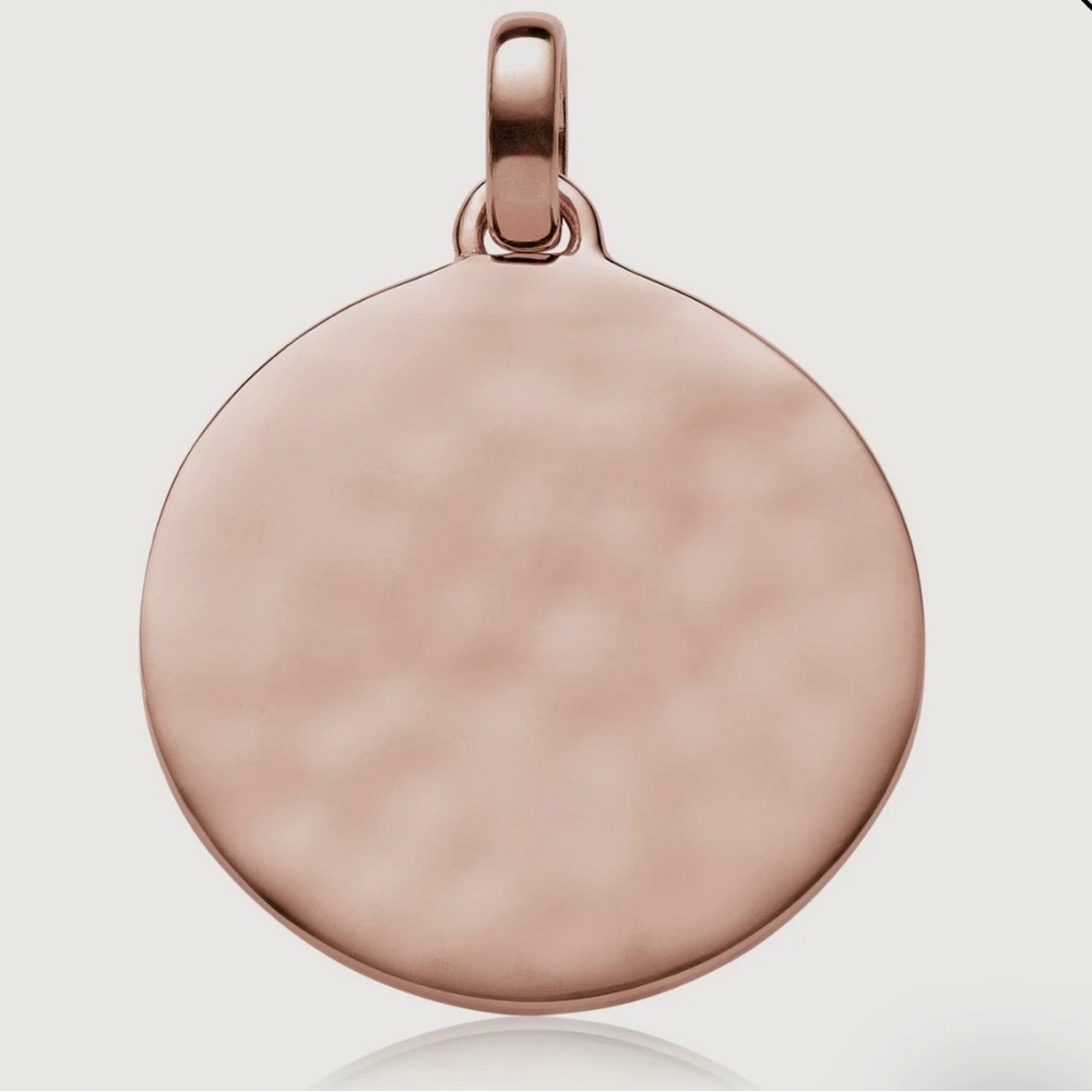 Monica Vinader Siren Round Pendant Charm 18k Rose Gold Vermeil - Picture 5 of 5